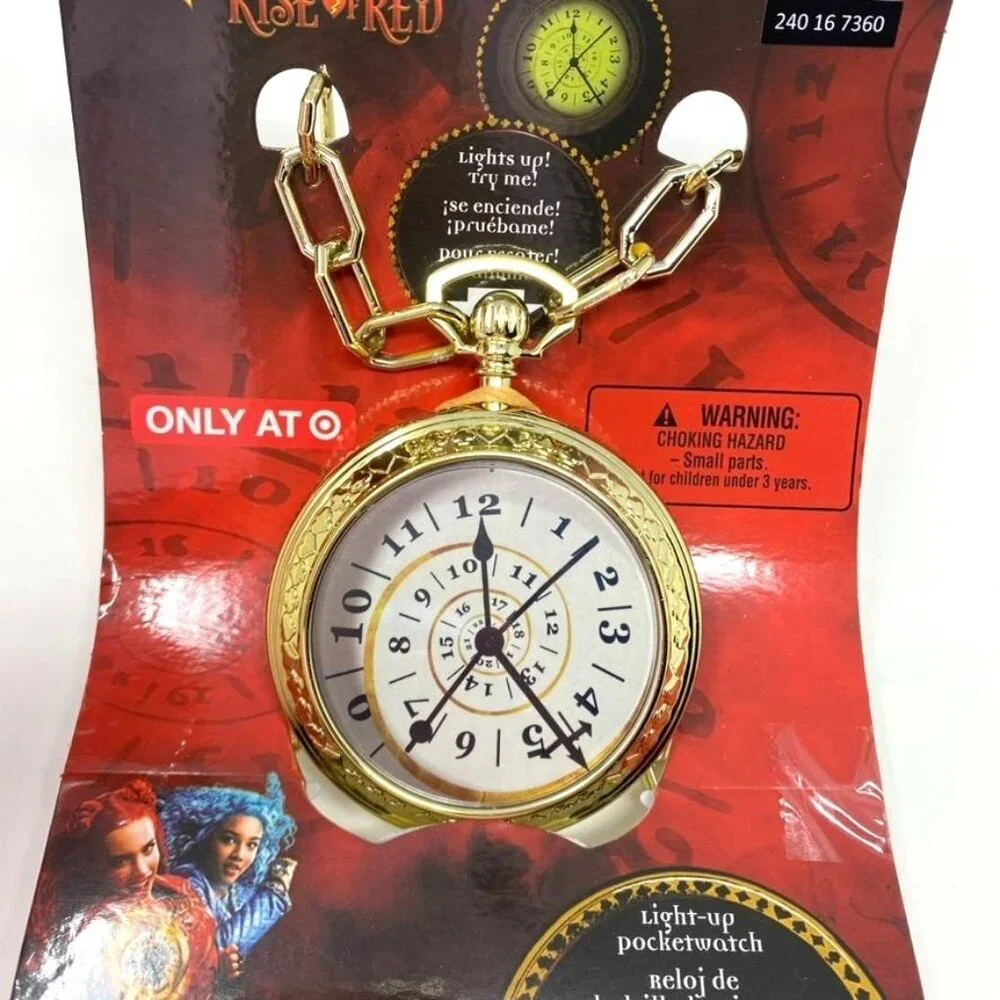 Disney Descendants Kids' Halloween Accessory Light Up Pocket Watch Rise Of Red - Picture 5 of 8